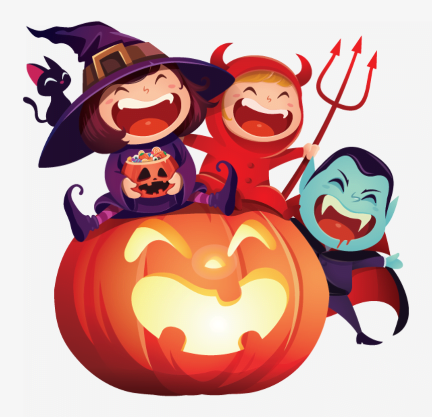 416 4166322 ghost and pumpkin halloween cartoon background hd png