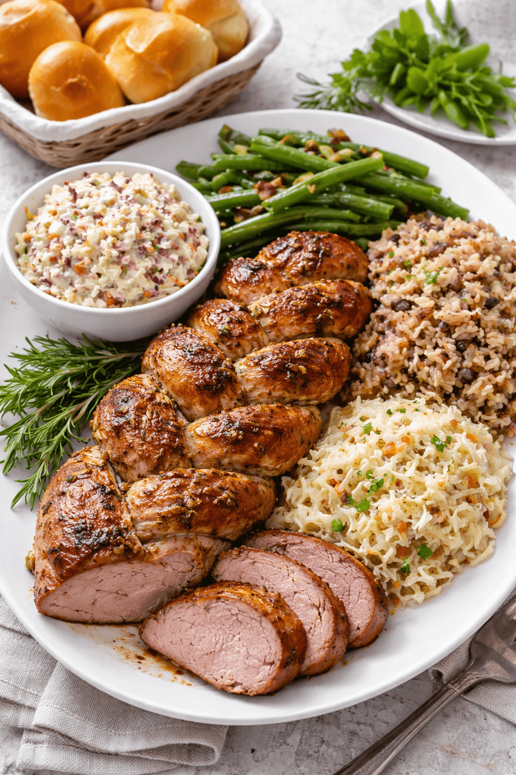 braided pork tenderloin