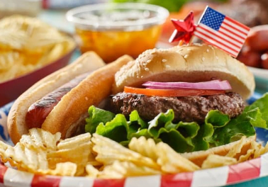 hot dogs hamburgers